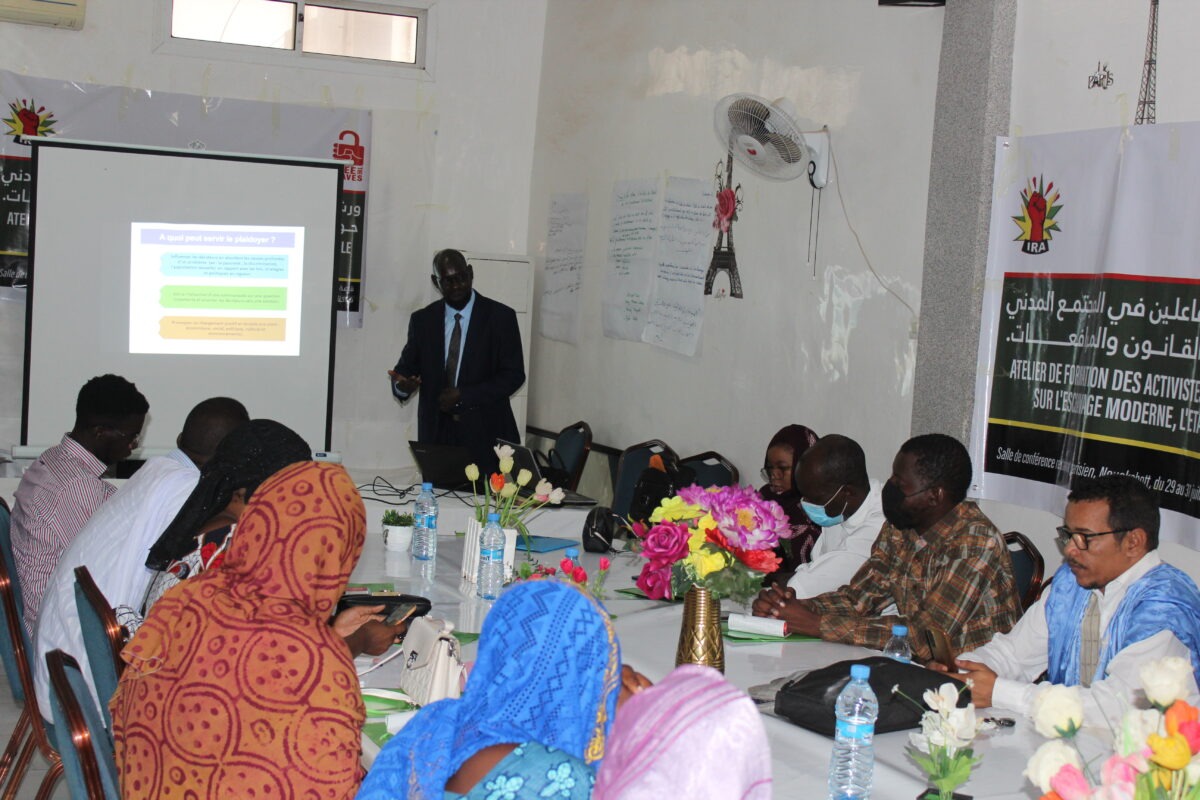 Article : IRA et Free The Slaves forment les acteurs de la société civile sur l’esclavage moderne et le plaidoyer